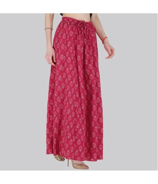 Sttoffa Magenta Cotton Womens Flared Skirt ( Pack of 1 ) - None