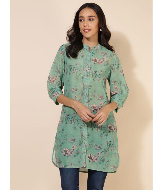 Janasya Green Georgette Womens Tunic ( Pack of 1 ) - None