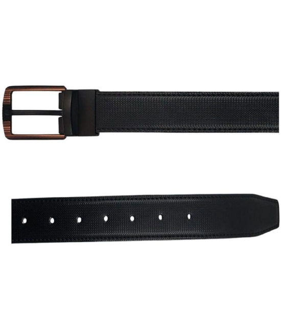 Zacharias - Black Leather Men's Reversible Belt ( Pack of 1 ) - None