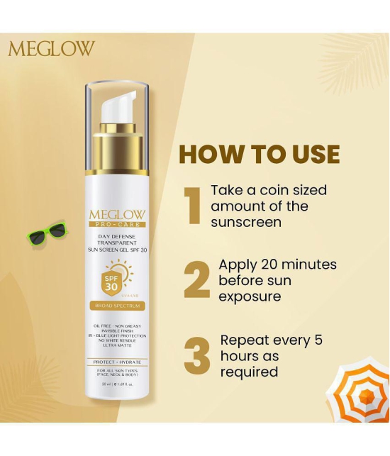 Meglow - SPF 30 Sunscreen Gel For All Skin Type ( Pack of 1 )