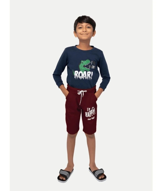 Radprix - Maroon Cotton Blend Boys Shorts ( Pack of 1 ) - None