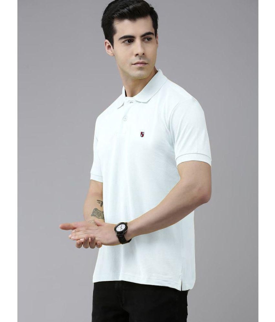 ADORATE Cotton Blend Regular Fit Solid Half Sleeves Mens Polo T Shirt - White ( Pack of 1 ) - None