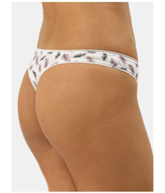 Leading Lady - Multicolor Cotton Printed Womens Thongs ( Pack of 3 ) - L