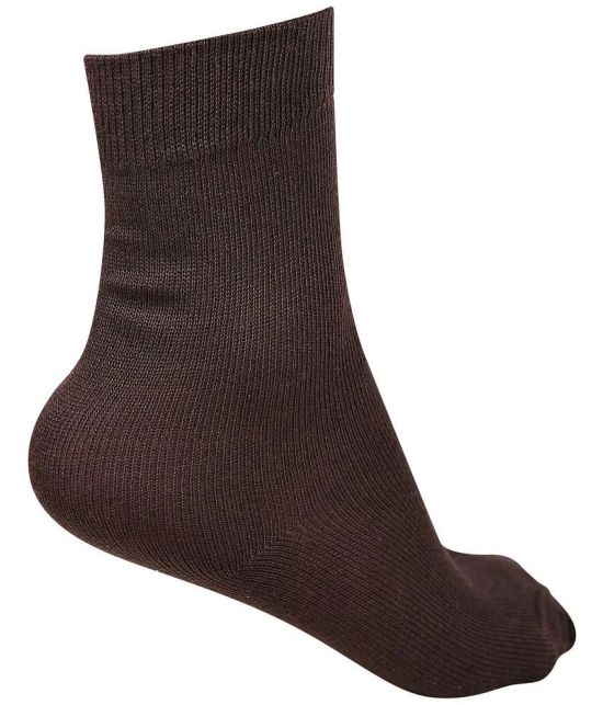 Dollar - Brown Cotton Boys School Socks ( Pack of 3 ) - 11-12Years