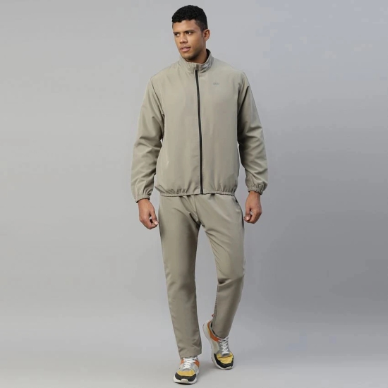 Dida Sportswear Light Grey Polyester Regular Fit Solid Mens Sports Tracksuit ( Pack of 1 ) - None