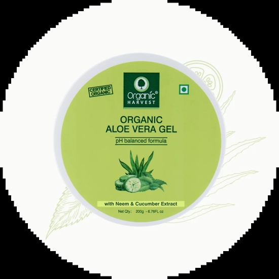 Organic Aloevera Gel with Neem & Cucumber Extract - 200ml