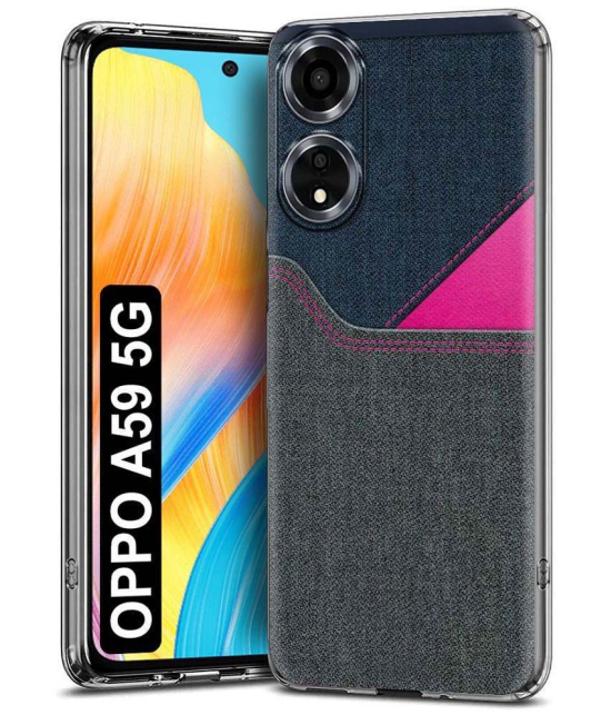 Fashionury Multicolor Printed Back Cover Silicon Compatible For Oppo A59 5G ( Pack of 1 )