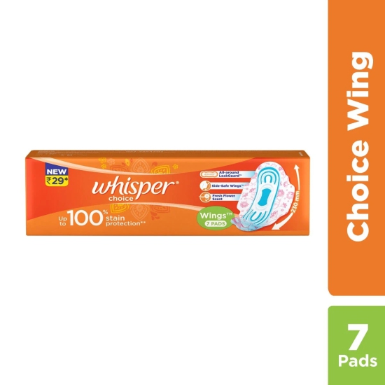 Whisper Choice With Wings Sanitray Pad 8'S/7'S