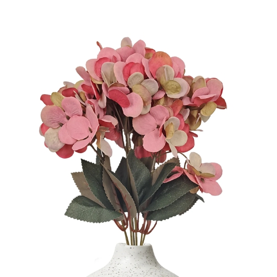 Hydrangea Bloom Bunch Pink-Green