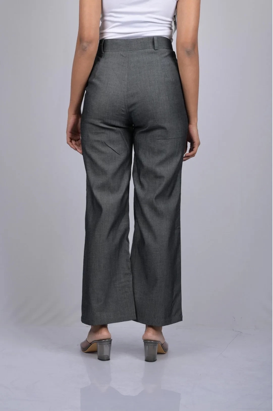 women pant for women western wear party wear Stylish Dark Grey Cotton Denim Silk  Pant (OTL-PNT-1004)-Grey / XL