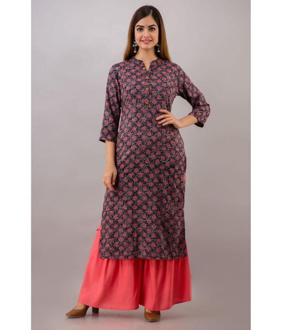 MAUKA - Pink Straight Rayon Women's Stitched Salwar Suit ( Pack of 1 ) - None