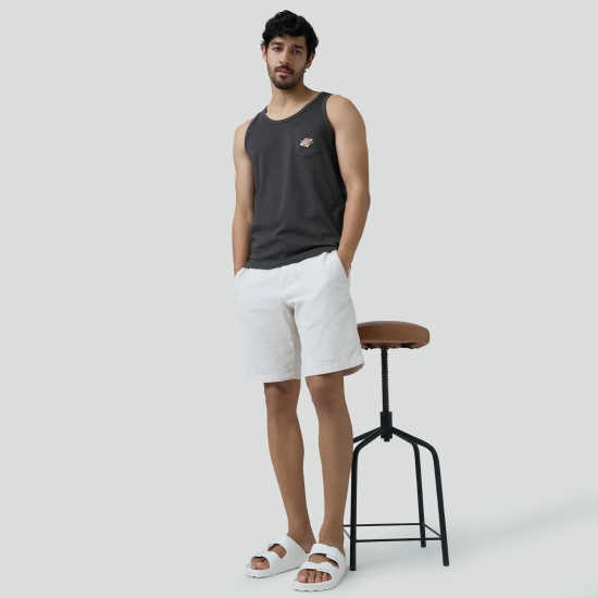 Renew Combed Cotton Tank Tops Charcoal Grey L