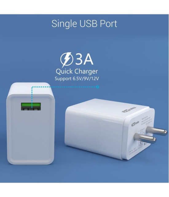 Portronics - Type C 3A Wall Charger - White