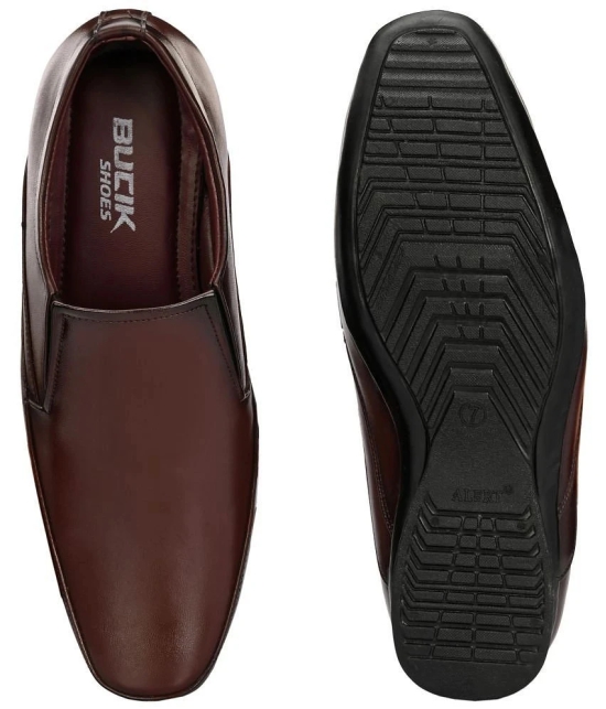 Bucik Brown Mens Slip On Formal Shoes - None