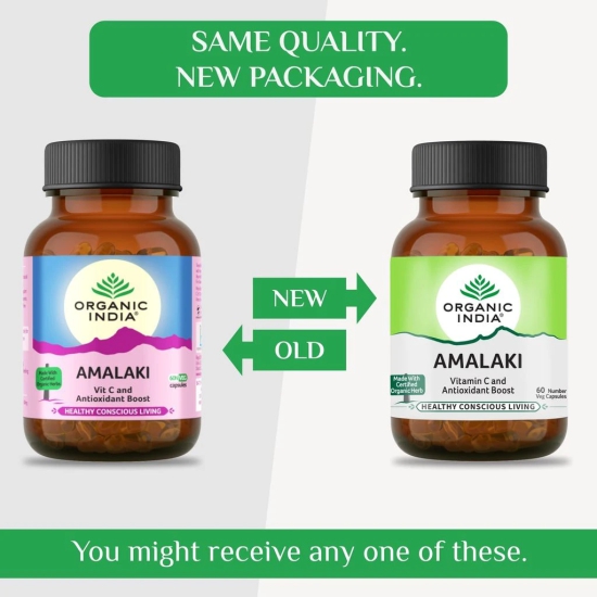 Organic India Amalaki - 60 Capsules Bottle