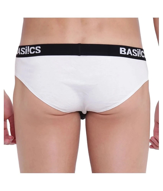 BASIICS By La Intimo White Brief Pack of 2 - S