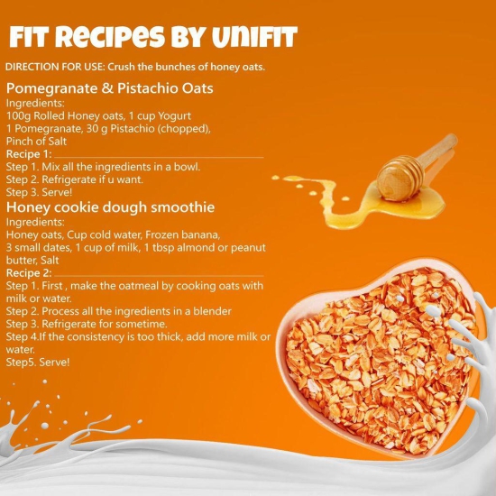 UNIFIT Honey Rolled Oats 1kg