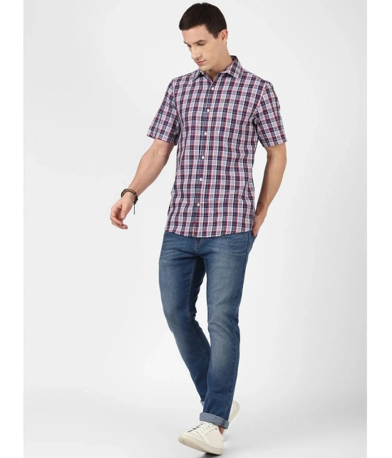 UrbanMark 100% Cotton Regular Fit Checks Half Sleeves Mens Casual Shirt - Navy ( Pack of 1 ) - None