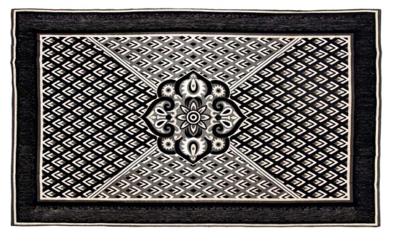 Nendle Jacquard Weaved Velvet Center Table Cover for 4 Seater