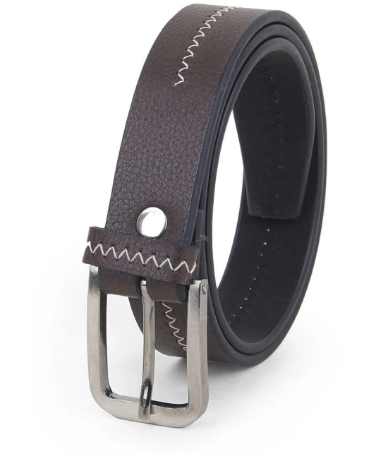 Zacharias Boys Synthetic Leather Belt for kids (Pack of 1) (kb-20_Black) (6-10 Years) - None