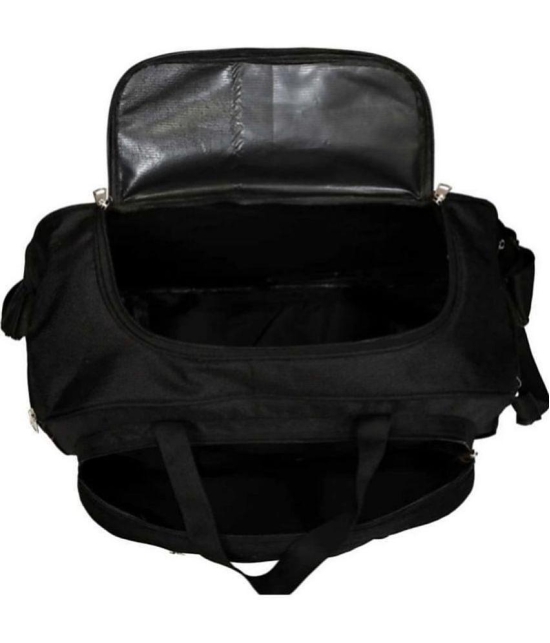 AXEN BAGS - 55 Ltrs Black Polyester Duffle Trolley - Onesize