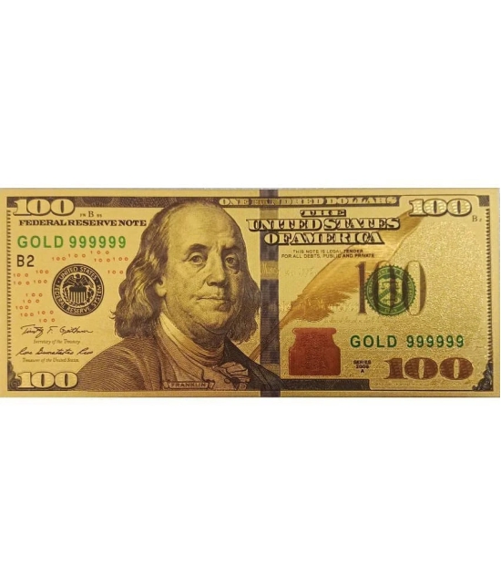 New 100 US Dollar Bill 24Kt Gold Plated...Collectible