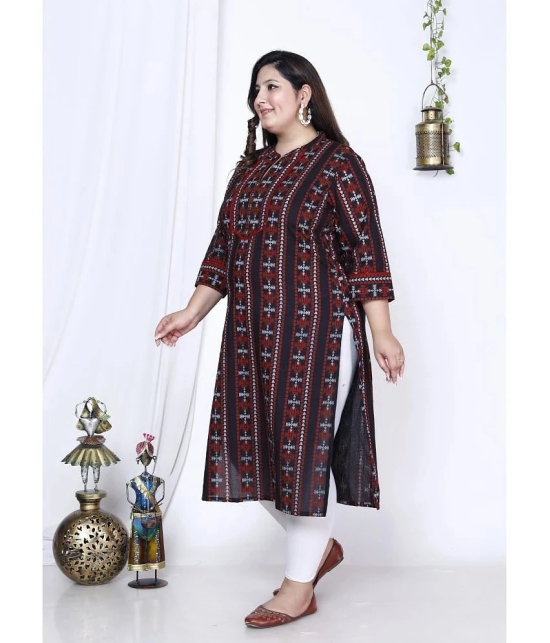 Swasti Cotton Printed Straight Womens Kurti - Black ( Pack of 1 ) - None