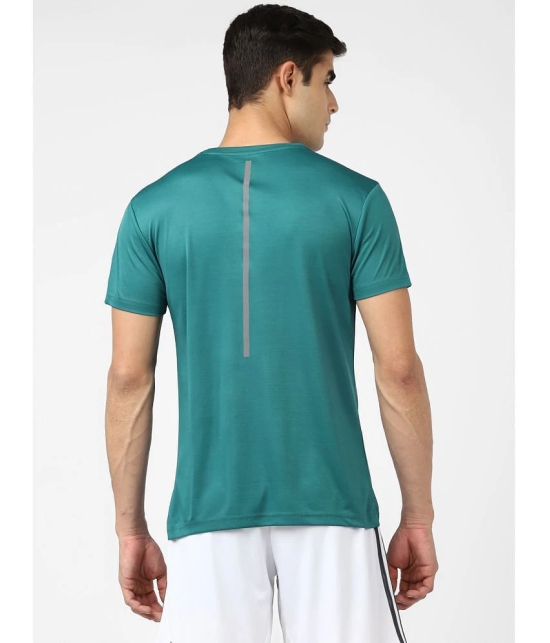 UrbanMark Men Regular Fit Quick Dry Sports Round Neck Half Sleeves T Shirt-Teal - None