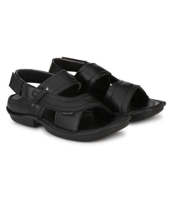 Bucik Black Synthetic Leather Sandals - None