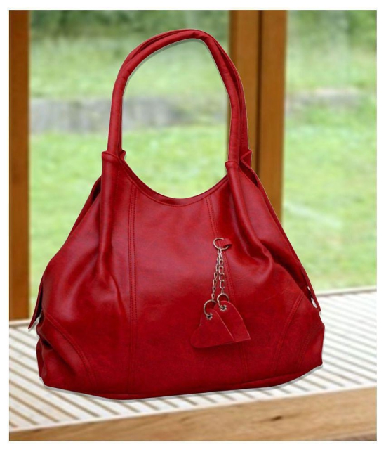 Fostelo -   Red PU Shoulder Bag - Red