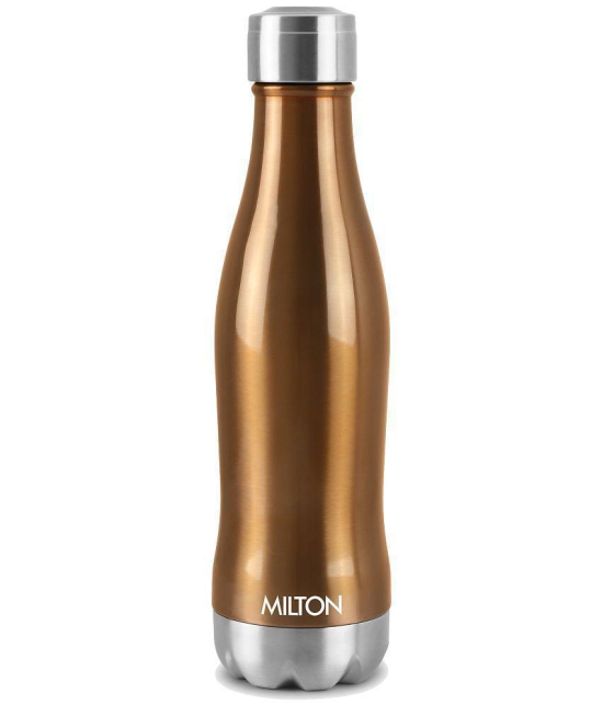 Milton New Duke 750 Thermosteel Hot and Cold Water Bottle, 620 ml, Copper Brown - Copper Brown