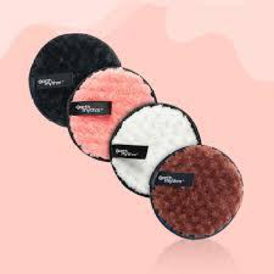Reusable Makeup Remover Pads Makeup Remover Puff Washable Cotton Make Up Removing Cloth Double-Sided Face Cleansing Puff (4PCS)