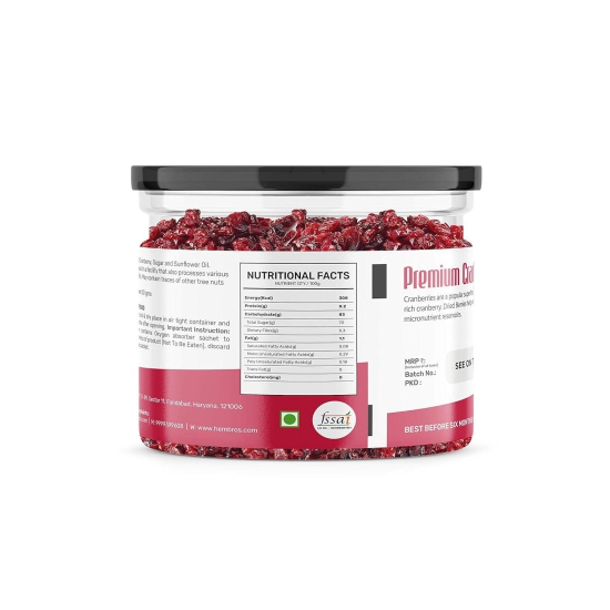 Zucchero Premium Dried Cranberry, 200 gm | Sweet & Tangy | 99% Fat Free | Antioxidant Rich