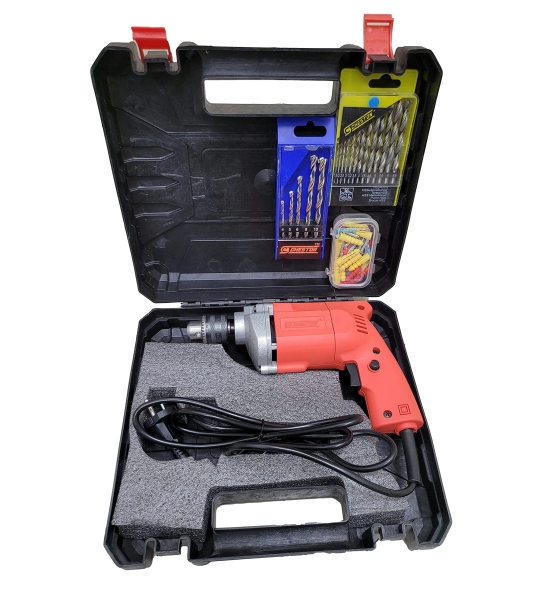 Cheston 10mm Powerful Drill Machine Kit for Wall Metal Wood Drilling with 78 Accessories in Tool Box Case-Cheston 10mm Powerful Drill Machine Kit for Wall, Metal, Wood Drilling with 78 Accessorie