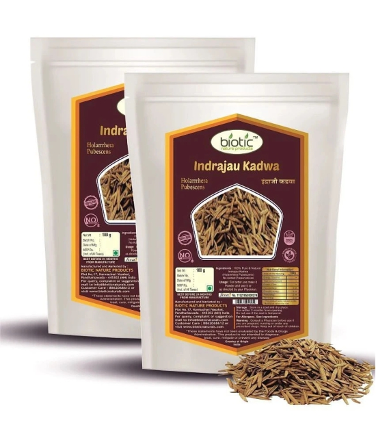 Biotic Indrajau Kadwa seeds  / Indrajav Seeds / Indra Jau Kadwa 200 gm