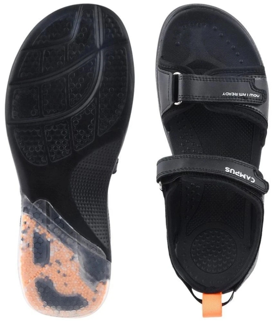 Campus - Black Mens Floater Sandals - None