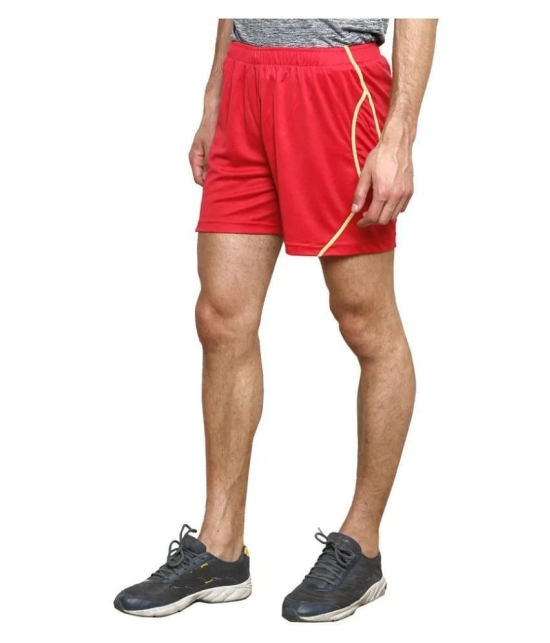 Dida Red Polyester Fitness Shorts - None