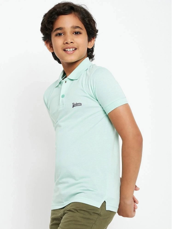 UNIBERRY - Mint Green Cotton Blend Boys Polo T-Shirt ( Pack of 1 ) - None