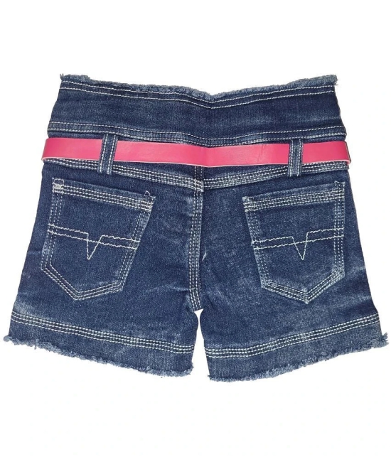 Arshia Fashions - Blue Denim Girls Hot Pants ( Pack of 1 ) - None