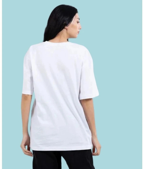 AKTIF White Cotton Blend Womens T-Shirt ( Pack of 1 ) - None