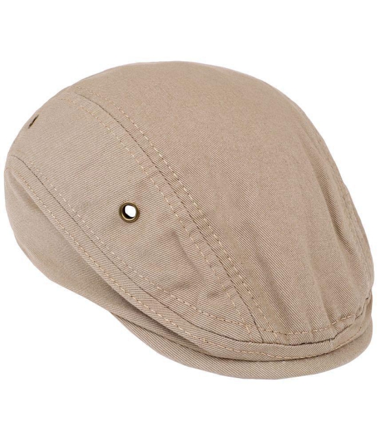 Zacharias - Beige Cotton Men's Cap ( Pack of 1 ) - Beige