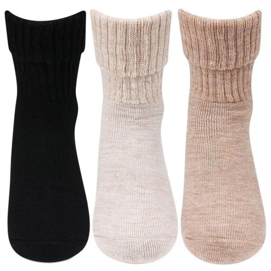 Women's Multicolored Woolen Socks - Pack of 3