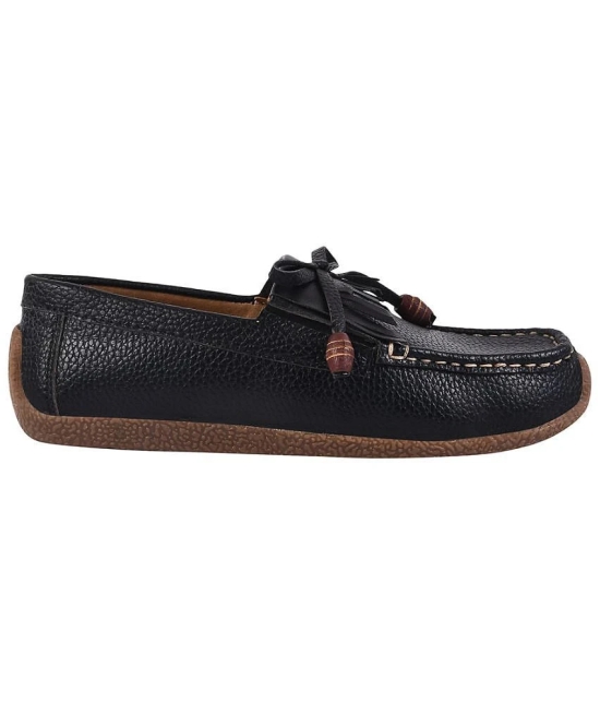 Shoetopia Black Womens Loafers - None