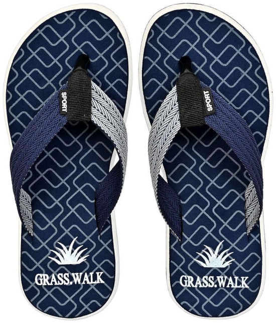 GRASS WALK - Navy Blue Men's Daily Slipper - None