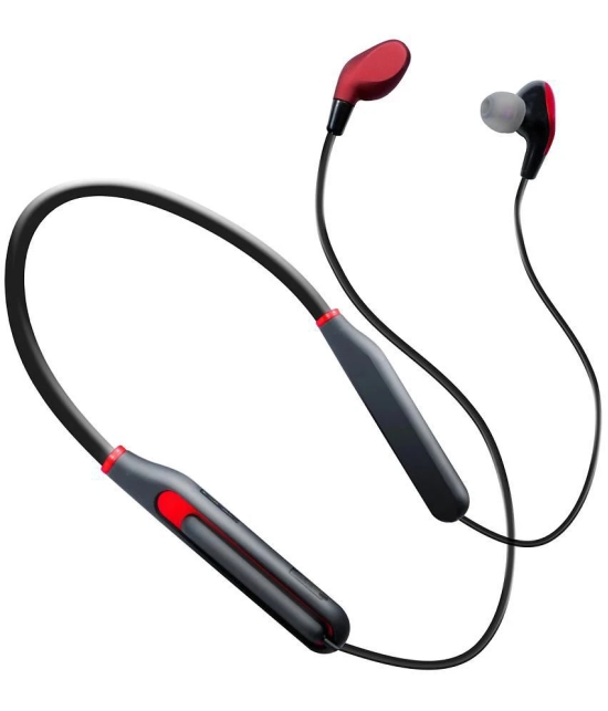 hitage NBT-7586+ 40 HOURS In-the-ear Bluetooth Headset with Upto 30h Talktime Foldable Collapsible - Red - Red