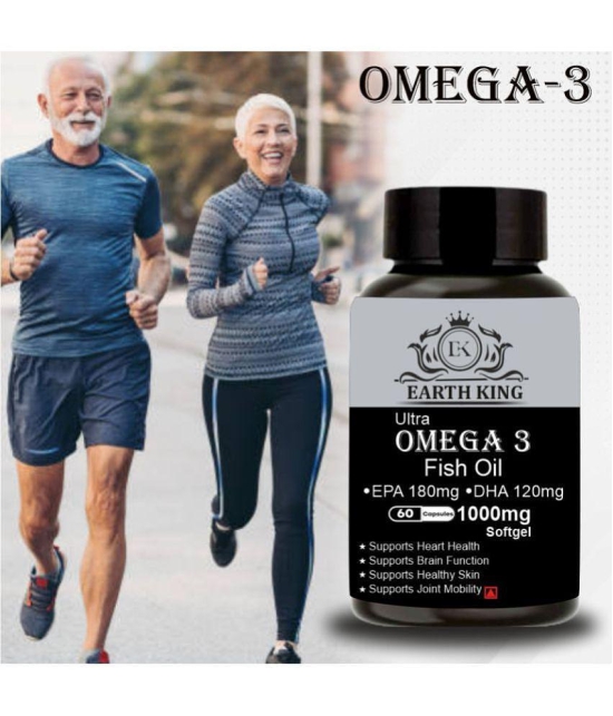 EARTH KING Ultra Omega 3 Fish Oil Capsule for Men & Women (pack of 2)