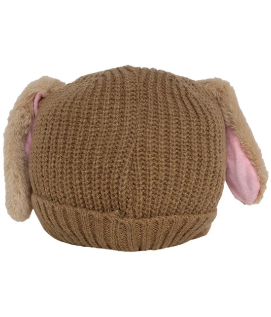 Zacharias Boy & Girl Winter Woolen Rabbit Moving Ear Cap (Free Size_Pack of 1) - None