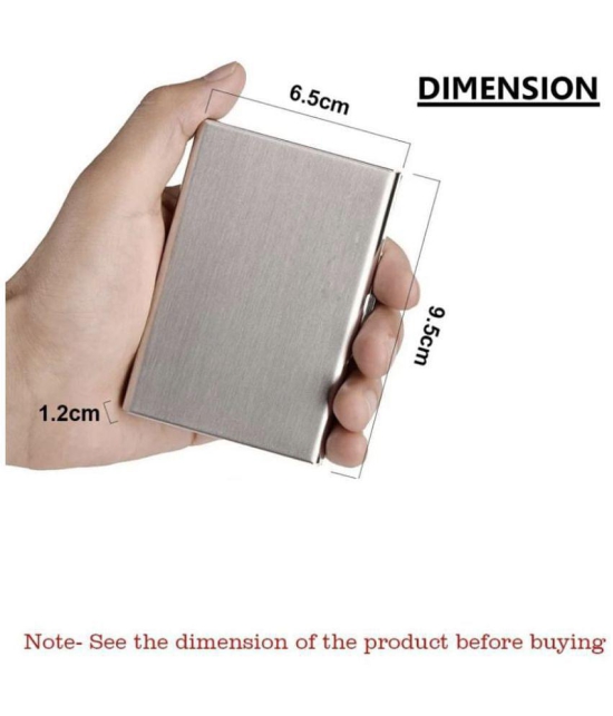 METAL CARD HOLDER WITH THE CAPACITY TO HOLD 10 CARDS (SILVER )