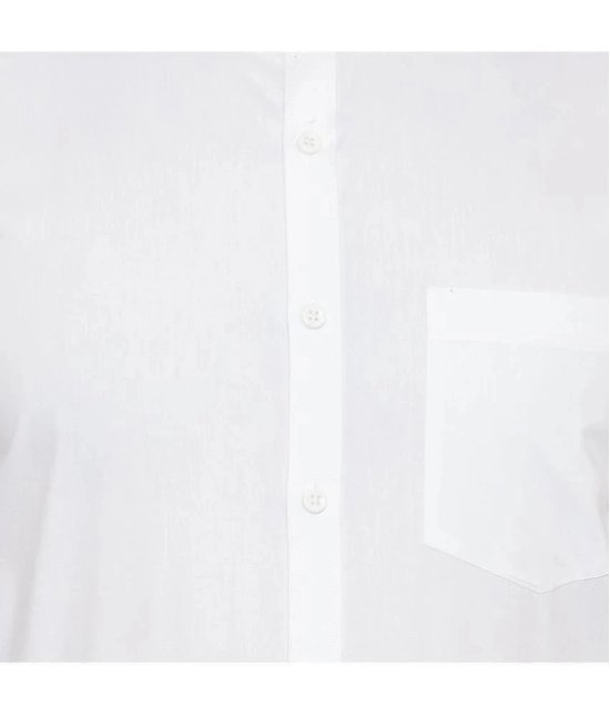 SREY - 100% Cotton Slim Fit White Mens Formal Shirt ( Pack of 1 ) - None