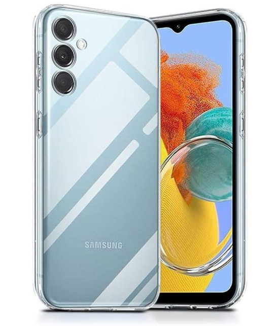 Case Vault Covers Silicon Soft cases Compatible For Silicon Samsung Galaxy M14 5G ( Pack of 1 ) - Transparent